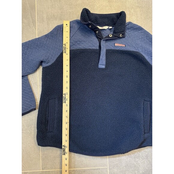 Vineyard Vines Mixed Media Sherpa Shep Shirt Quilted Blue Size Small - Picture 4 of 10